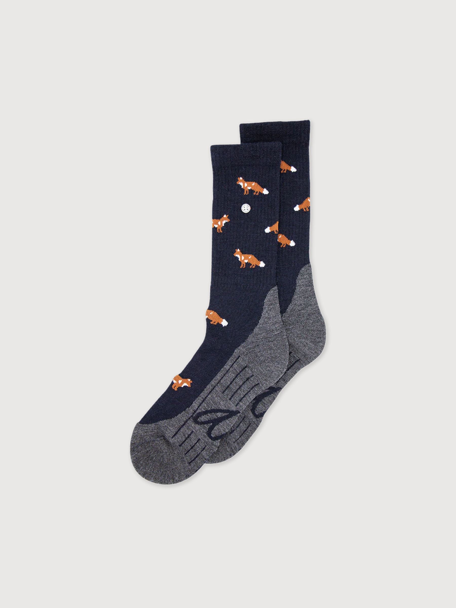 Merino Wool Socks Foxy Navy Blue | Alfredo Gonzales