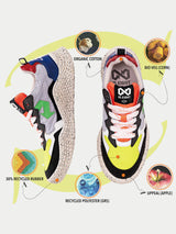 Sneakers "Hana Dark Mix Square" Multicolor Vegan | id.eight