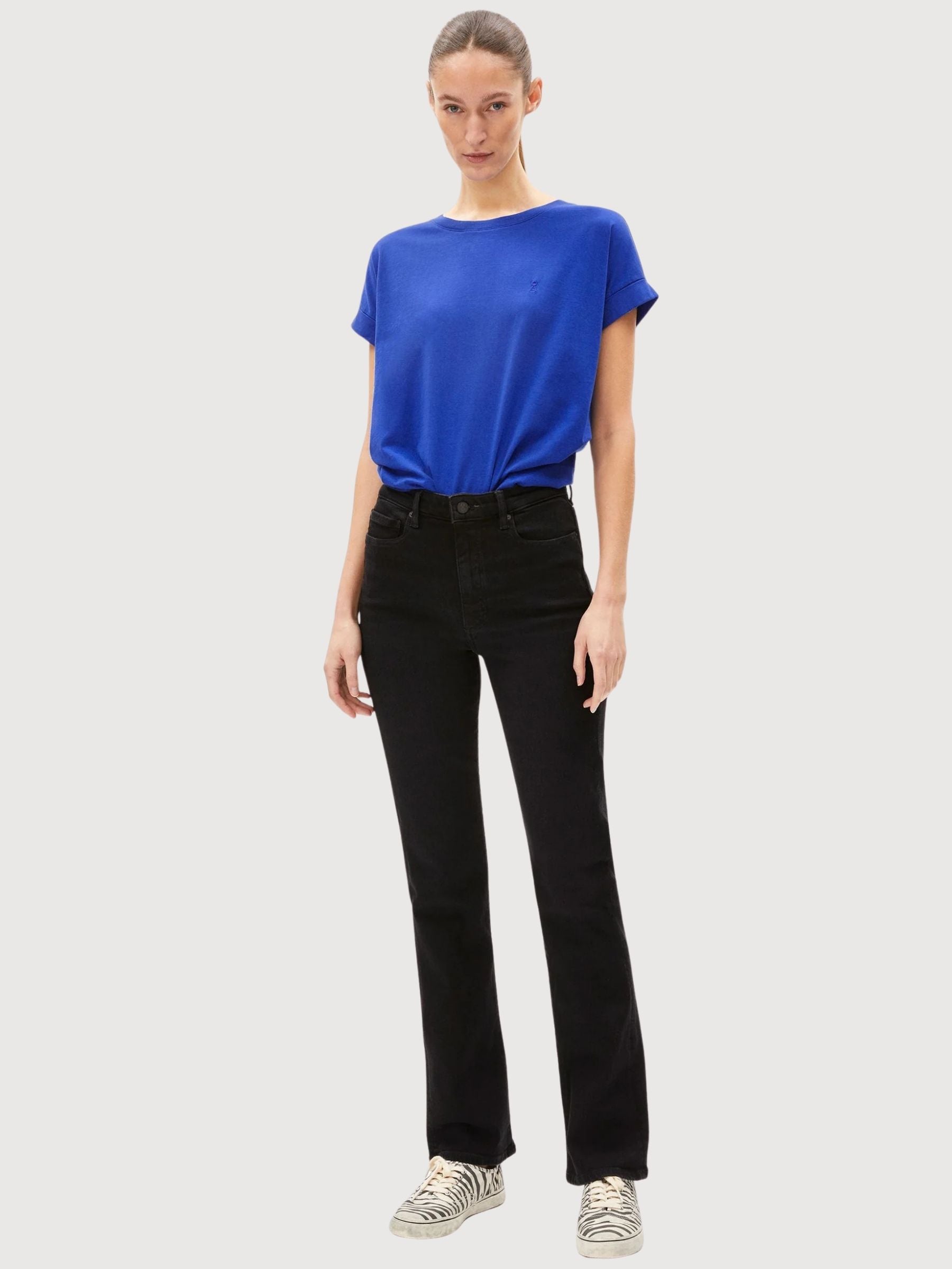 T-Shirt Idaara Stripes Dynamo Blue | Armedangels