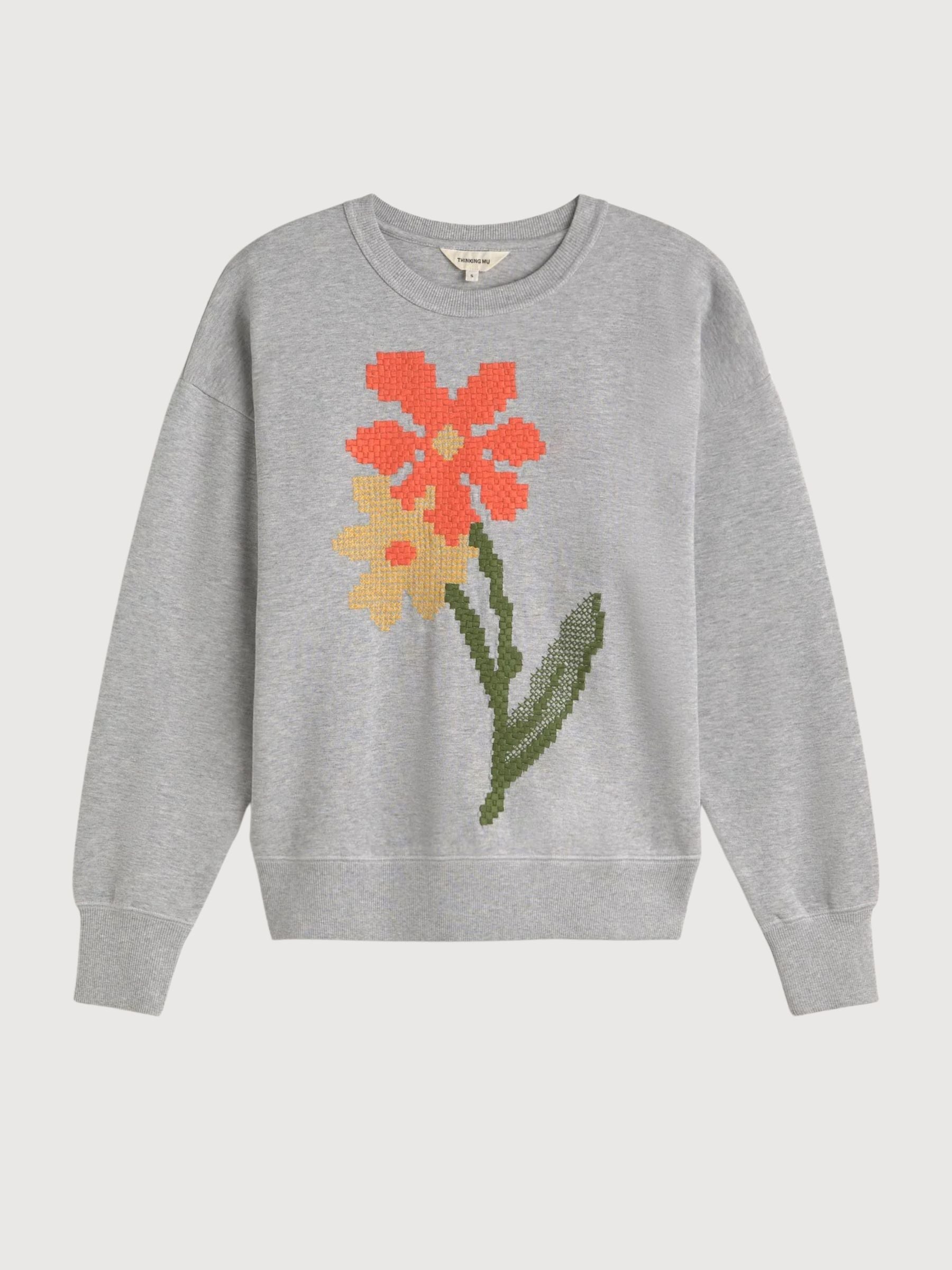 Sweatshirt Jodie Poppy Grey Damen | Thinking Mu