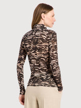 Turtleneck Top Tencel Print Animal | Lanius