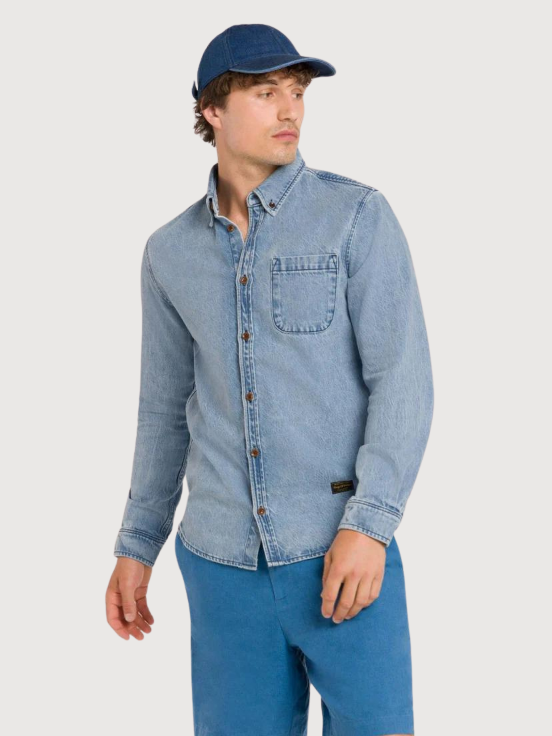 Camicia tascabile ende cindy light indossata | Kings Of Indigo