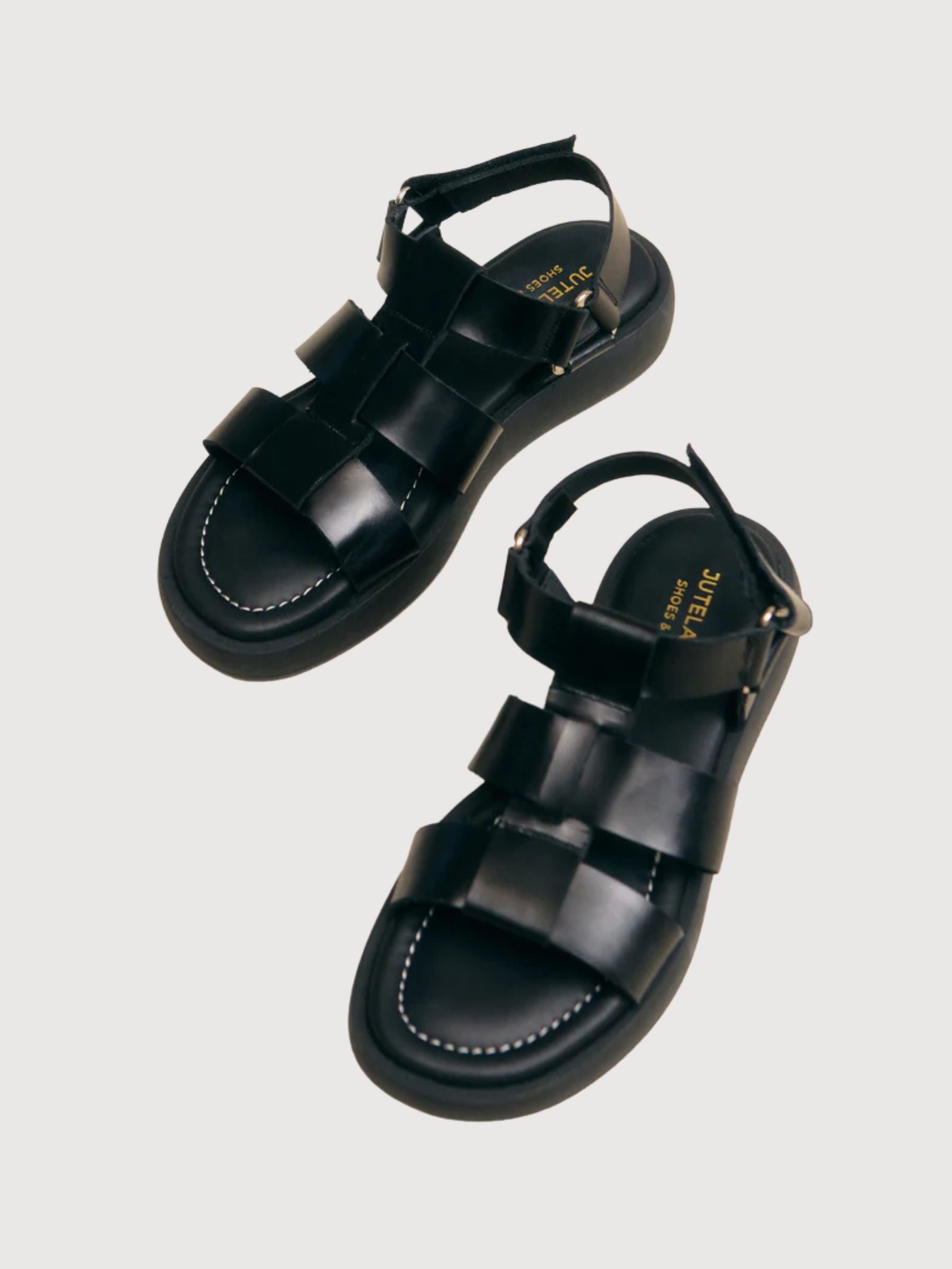 SANDALO MULTI STRAP SELMA NERO | Jutelaune