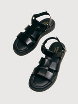 SANDALO MULTI STRAP SELMA NERO | Jutelaune