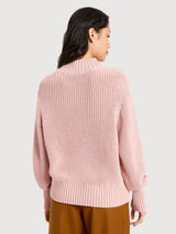 Chunky-Knit Sweater Rose GOTS in Cotton | Lanius