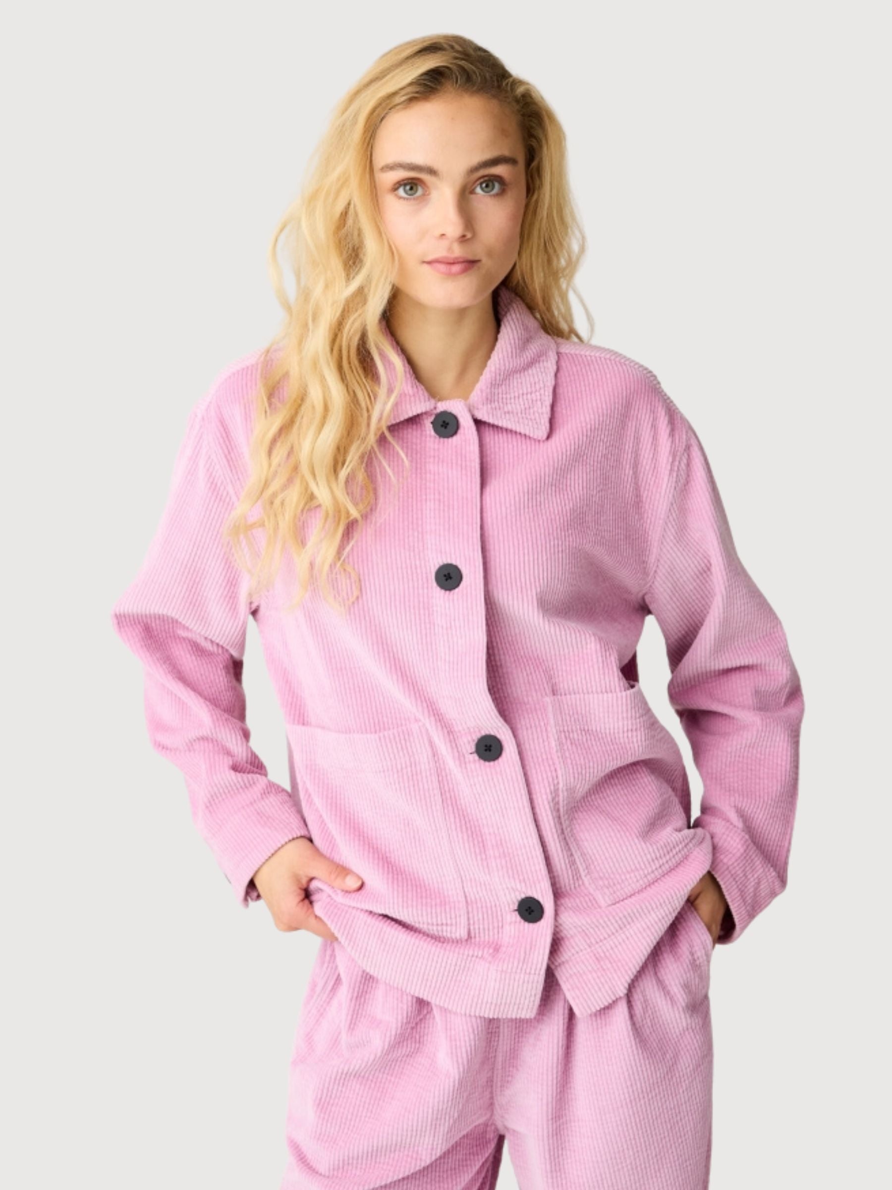 Shirt Cordur Pink Woman | Knowledge Cotton Apparel