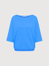Maglietta azzurra in canapa e cotone organico | Lanius