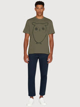 T-Shirt Man Big Owl | Knowledge Cotton Apparel