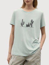 Sara Kaktus Mint-T-Shirt | Re-bello