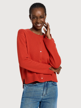Strickjacke kastig rot Damen | LANIUS