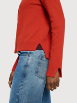 Strickjacke kastig rot Damen | LANIUS