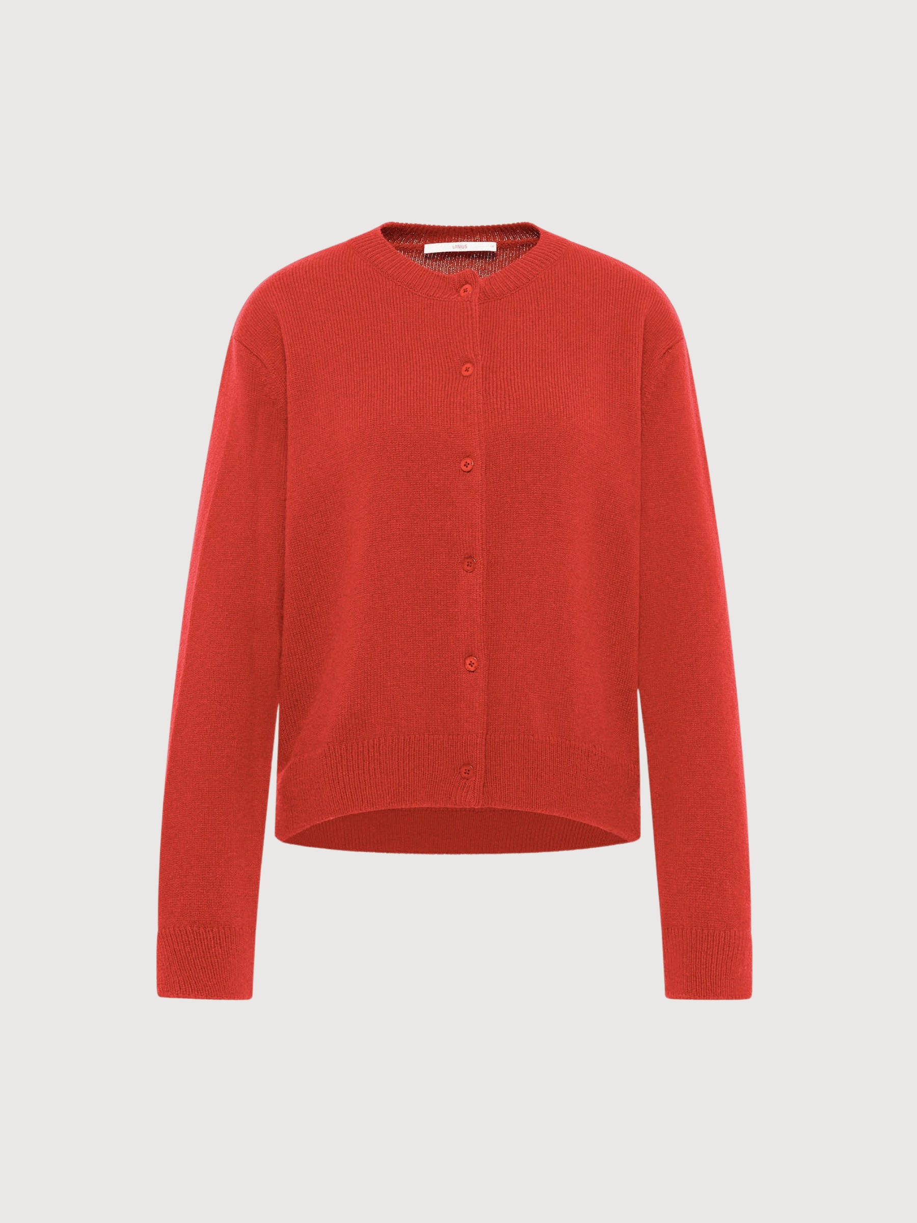 Cardigan boxy rosso da donna | LANIUS