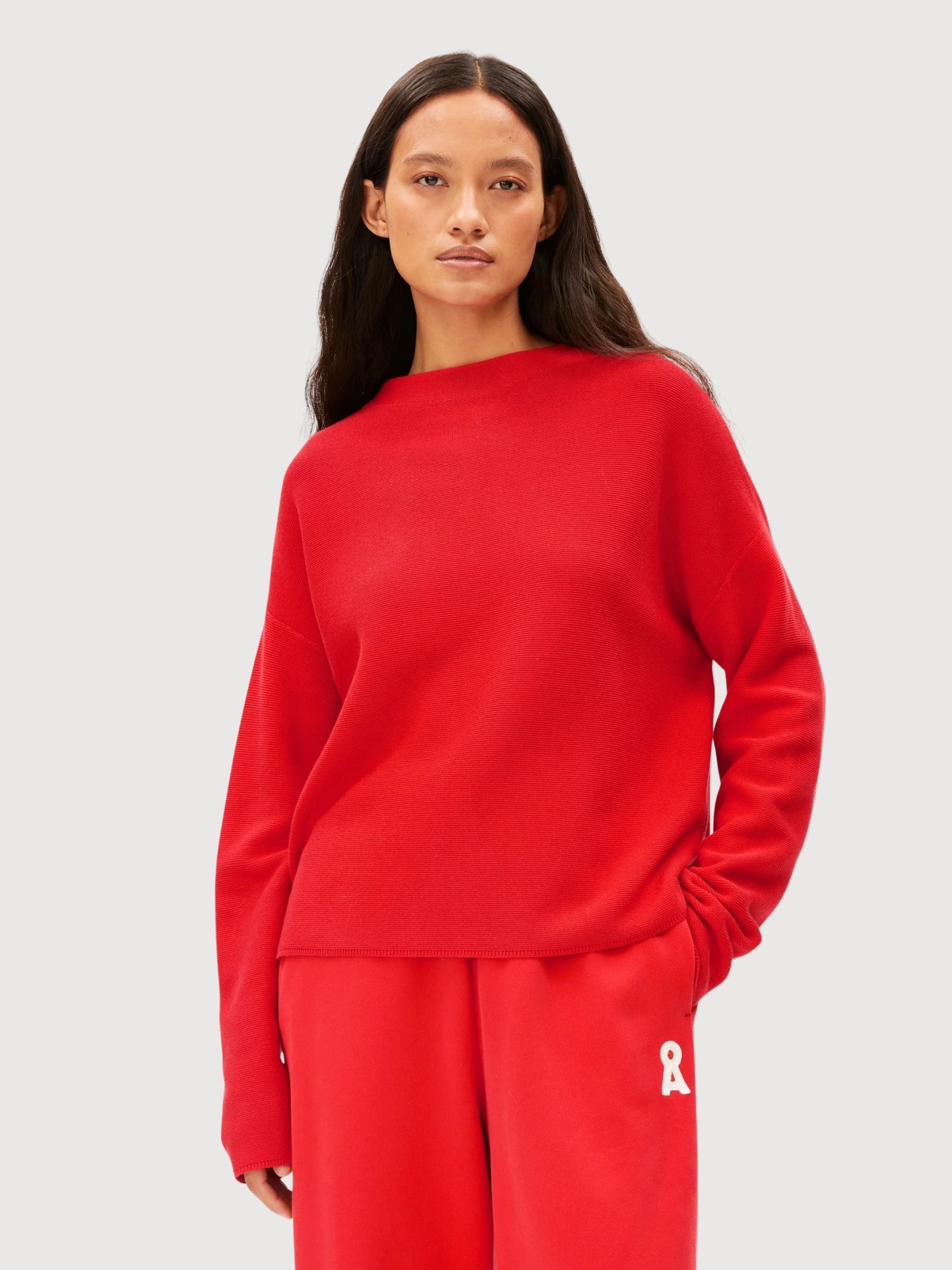Merinaa Links Links Sweater Mars Red | Armedangels