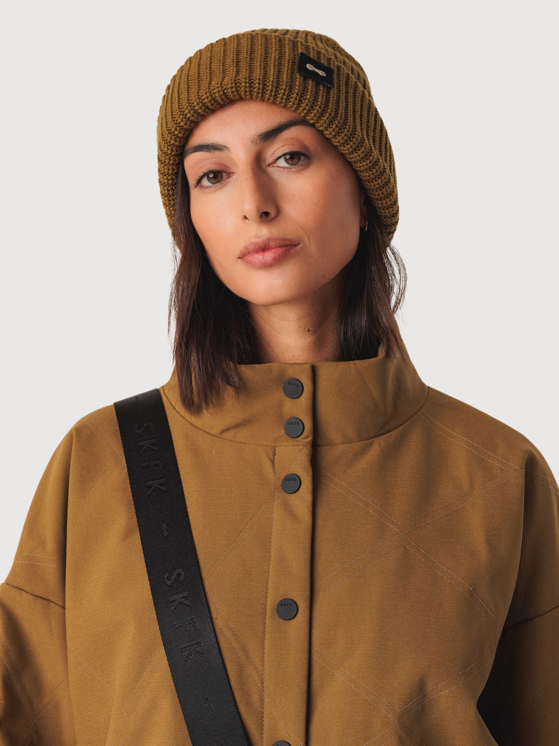 Beanie Zala Gots Cotton Green Unisex | Skfk