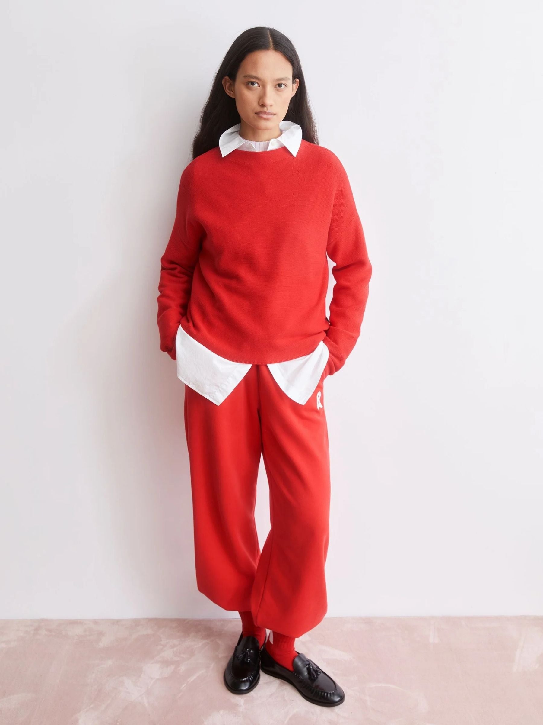 Merinaa Links Links Sweater Mars Red | Armedangels