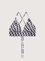 Top bikini Alva Pepita Cats nero | Dedicated
