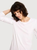 Longsleeve White Woman Cotton | Lanius