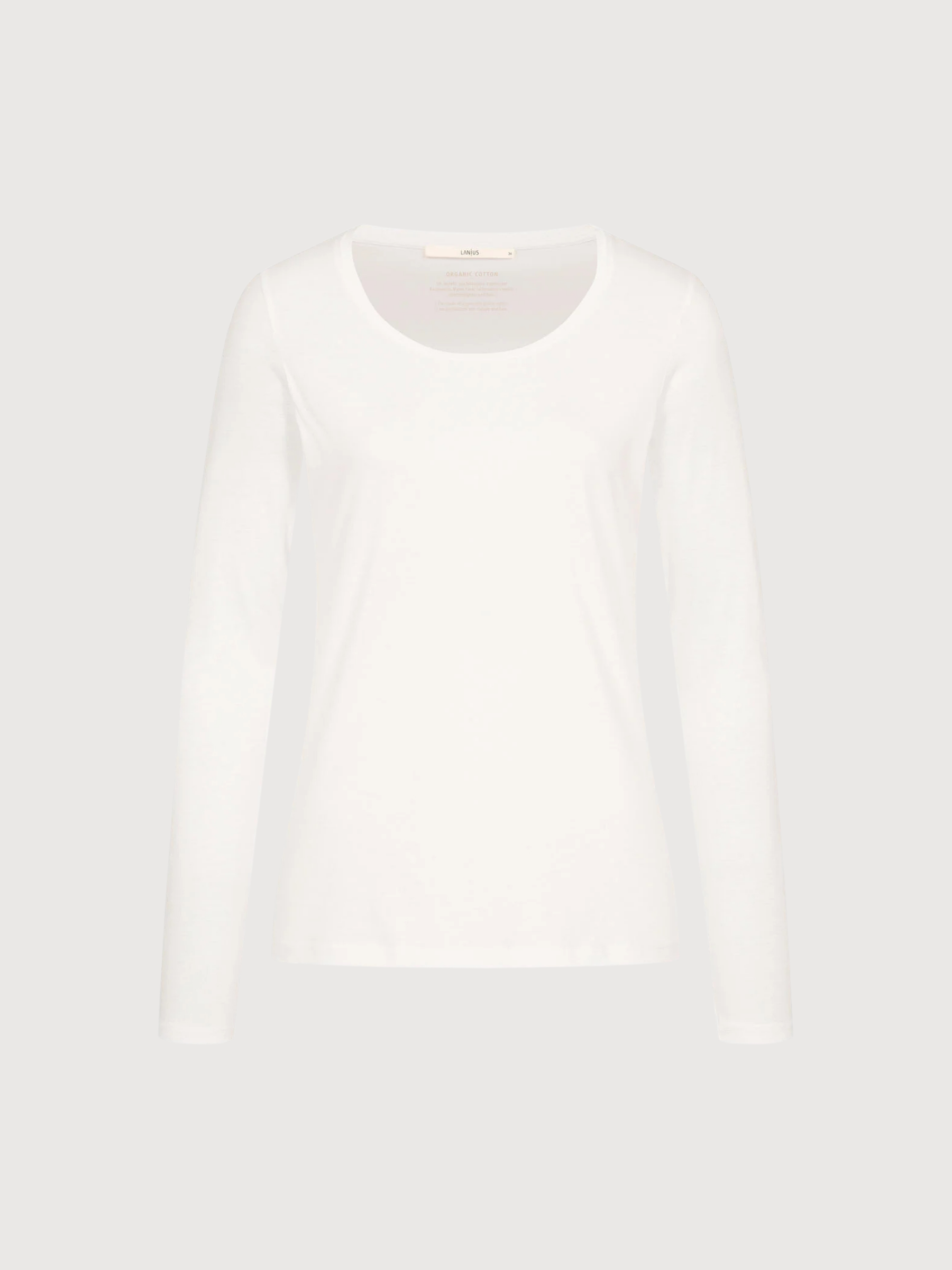 Langarmshirt Weiß Damen Baumwolle | Lanius