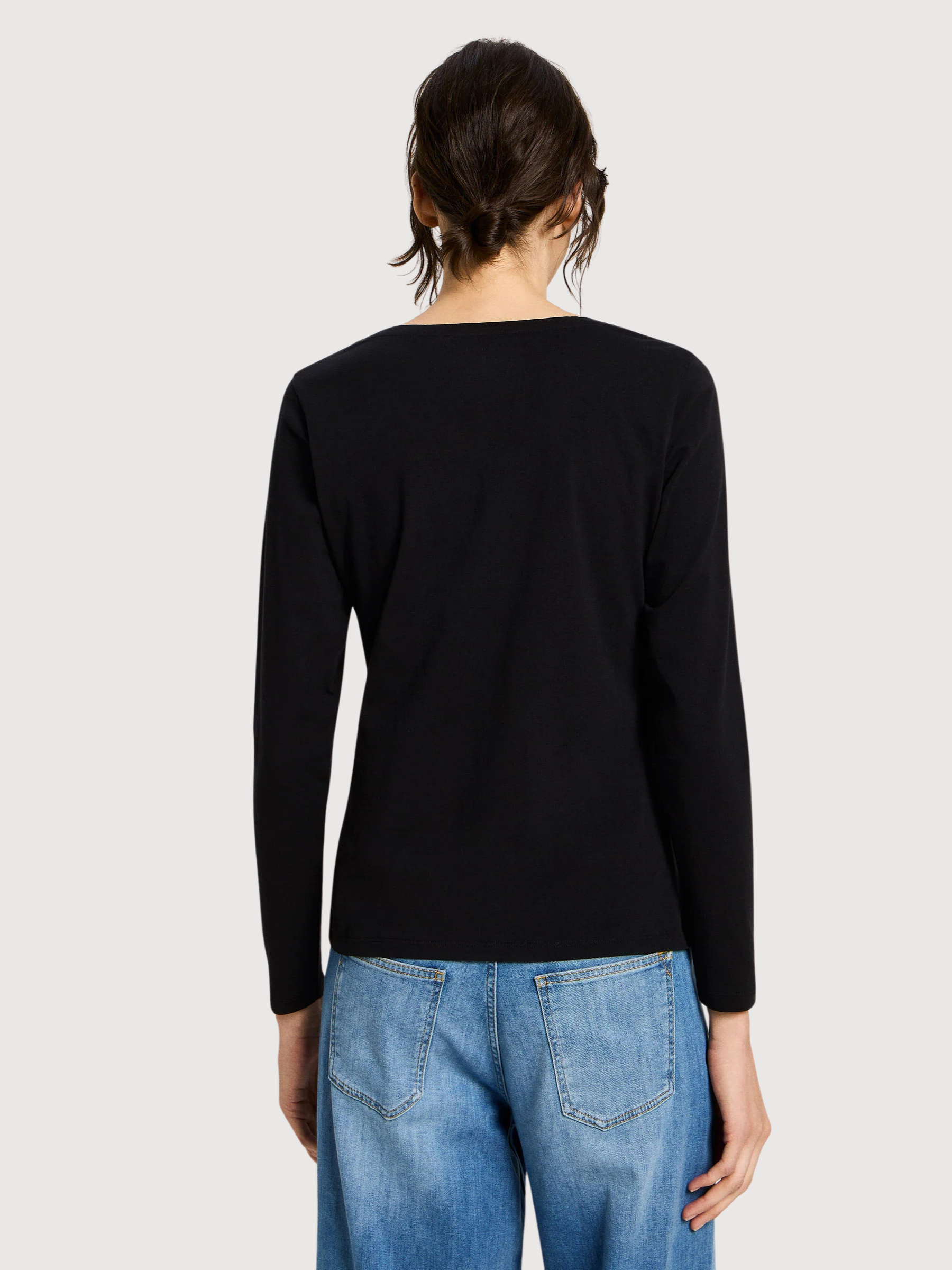 Schwarzes Langarmshirt | LANIUS