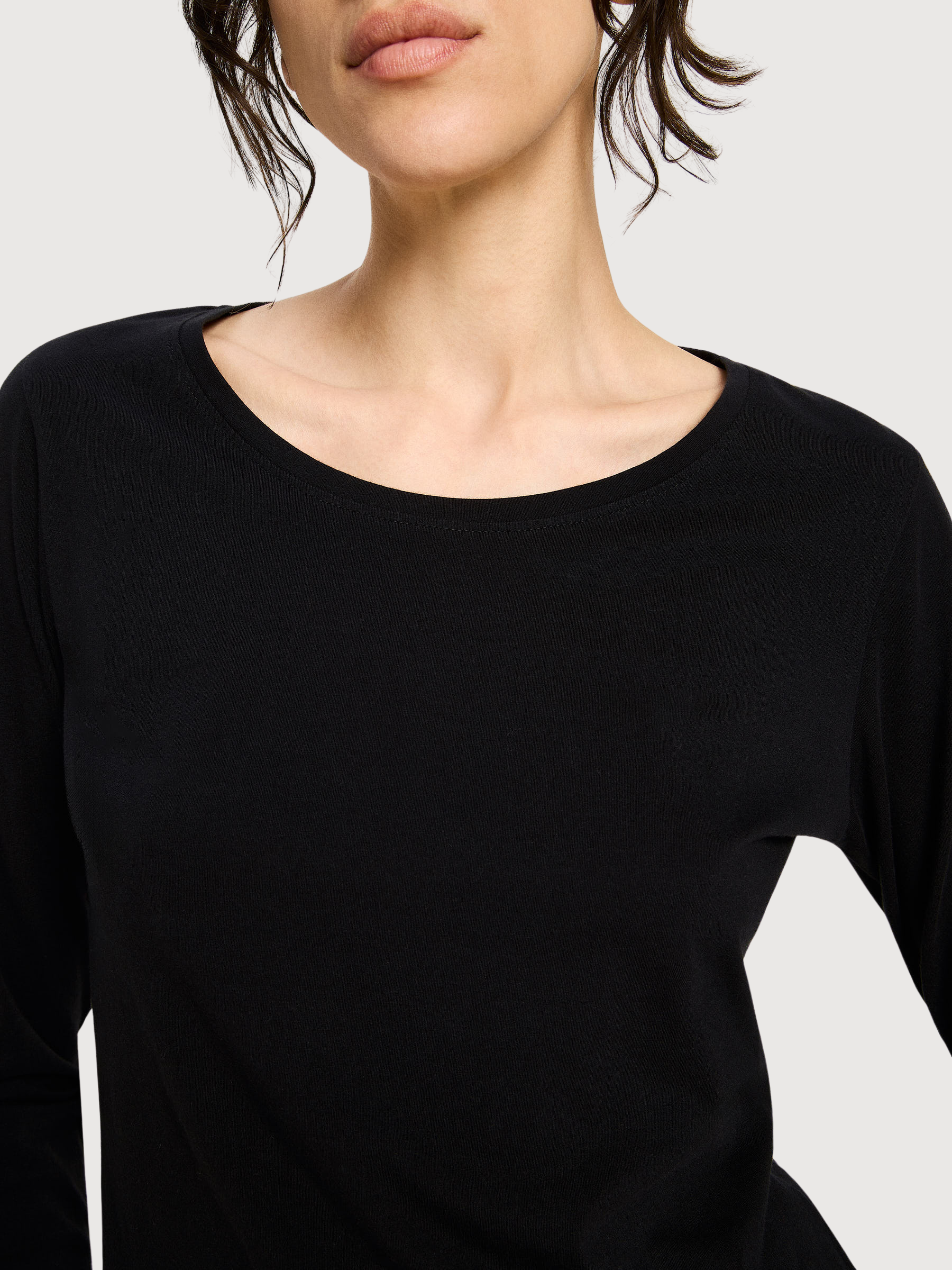 Schwarzes Langarmshirt | LANIUS