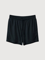 Pantaloncini da donna in viscosa con coulisse, neri | Mazine