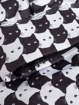 Top bikini Alva Pepita Cats nero | Dedicated