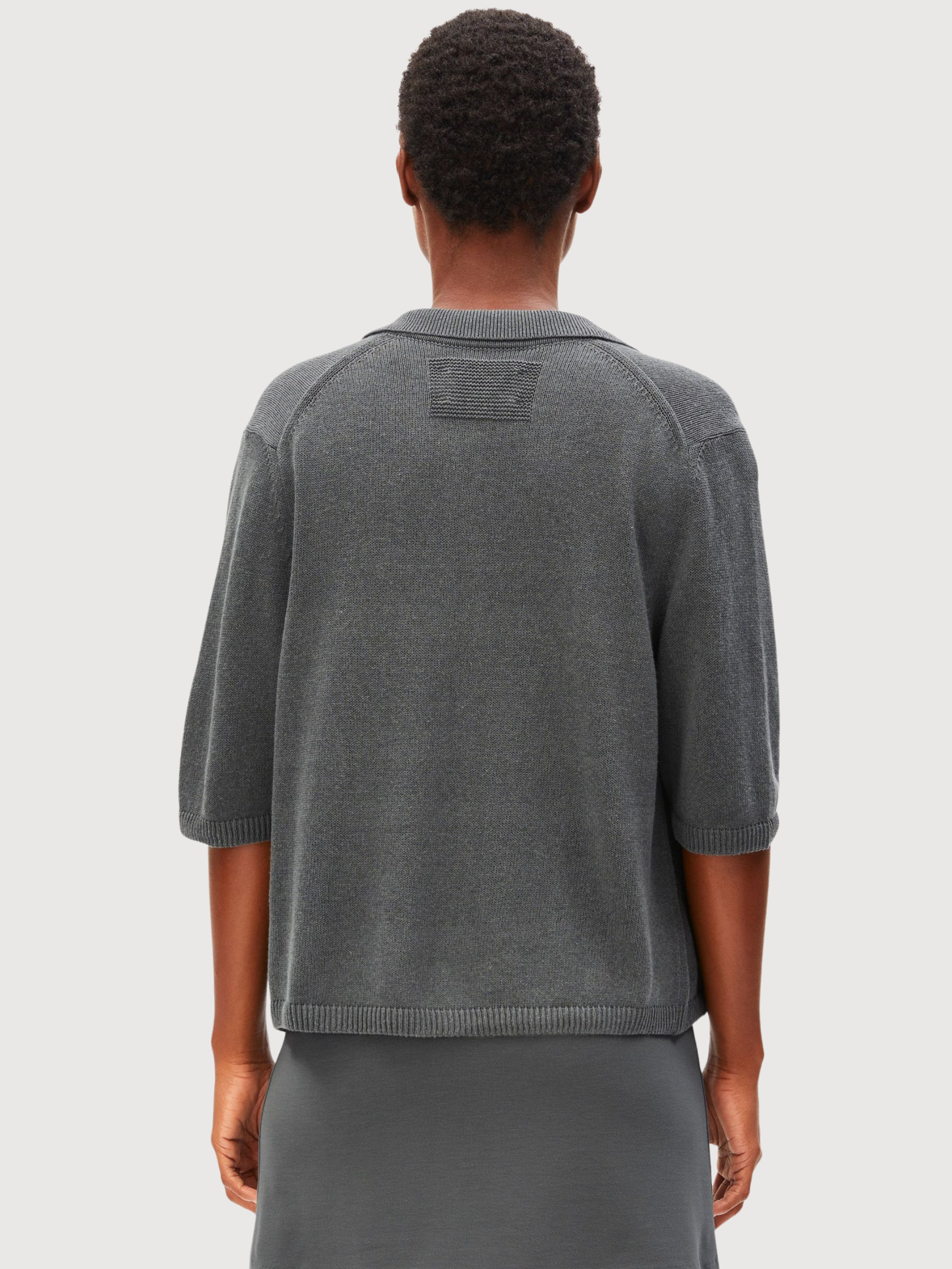 Linen Knit Cardigan Space Steel | Armedangels