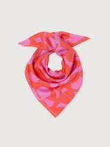 Scarf with Graphic Print Coral Tencel | Lanius