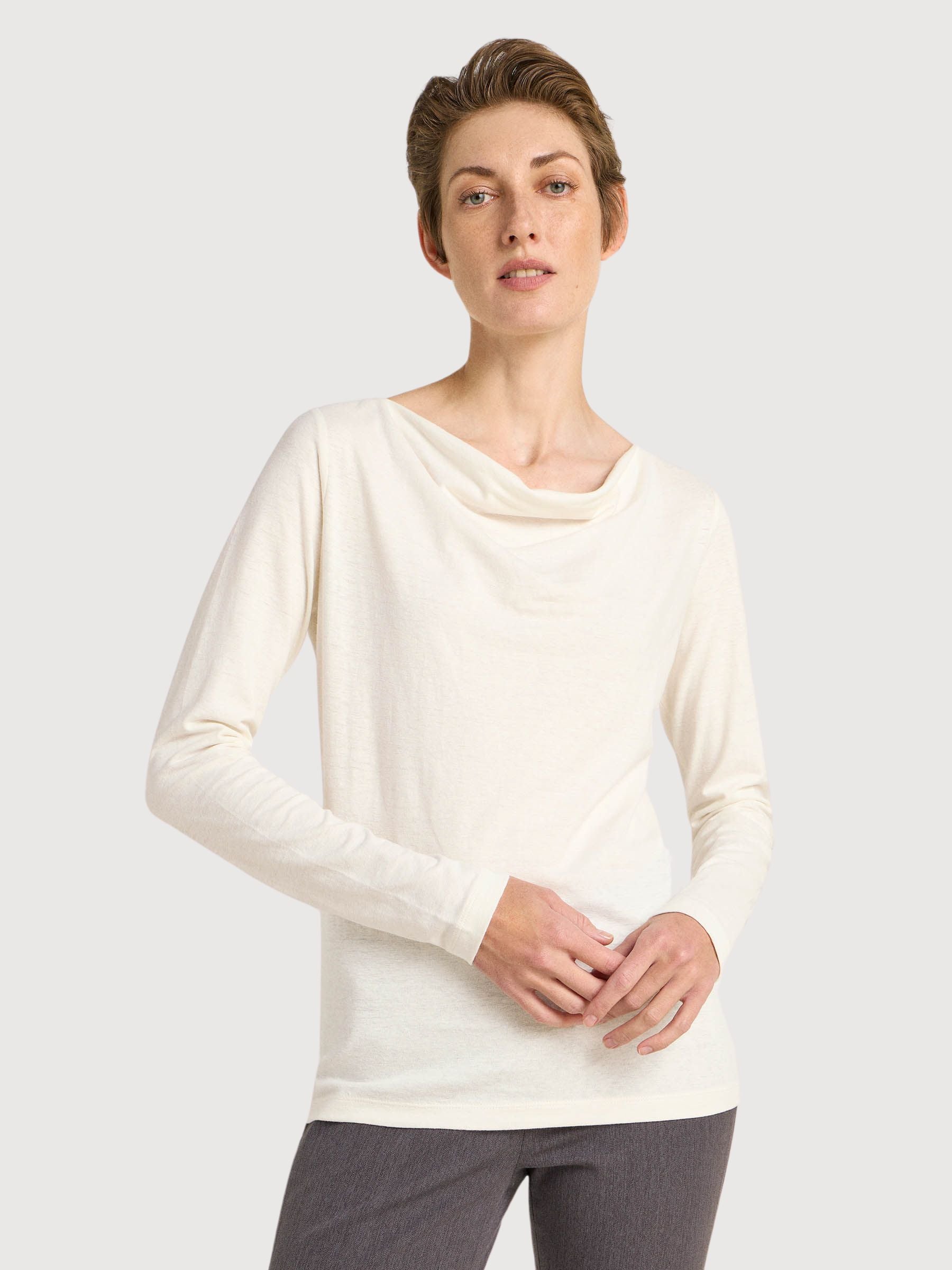 Wasserfall Shirt Natural Damen | Lanius