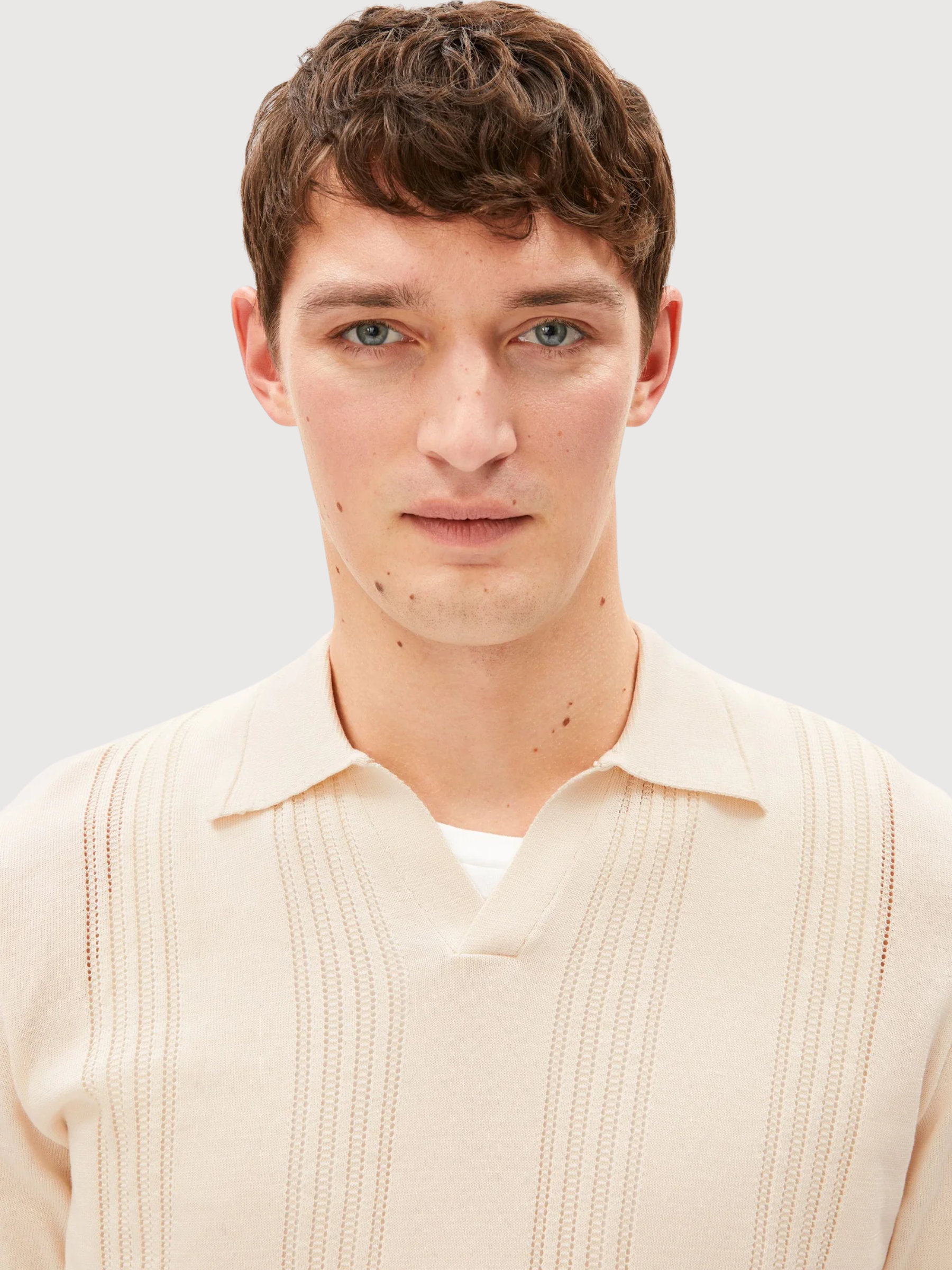 BAUMWOLL-STRICK-POLOSHIRT Pure | ARMEDANGELS