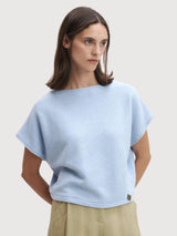 Shirt Evi Woman Azzuro Merino/Cotton | Stapf