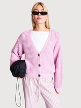 Knit Cardigan Lena Light Orchid | Jan N June
