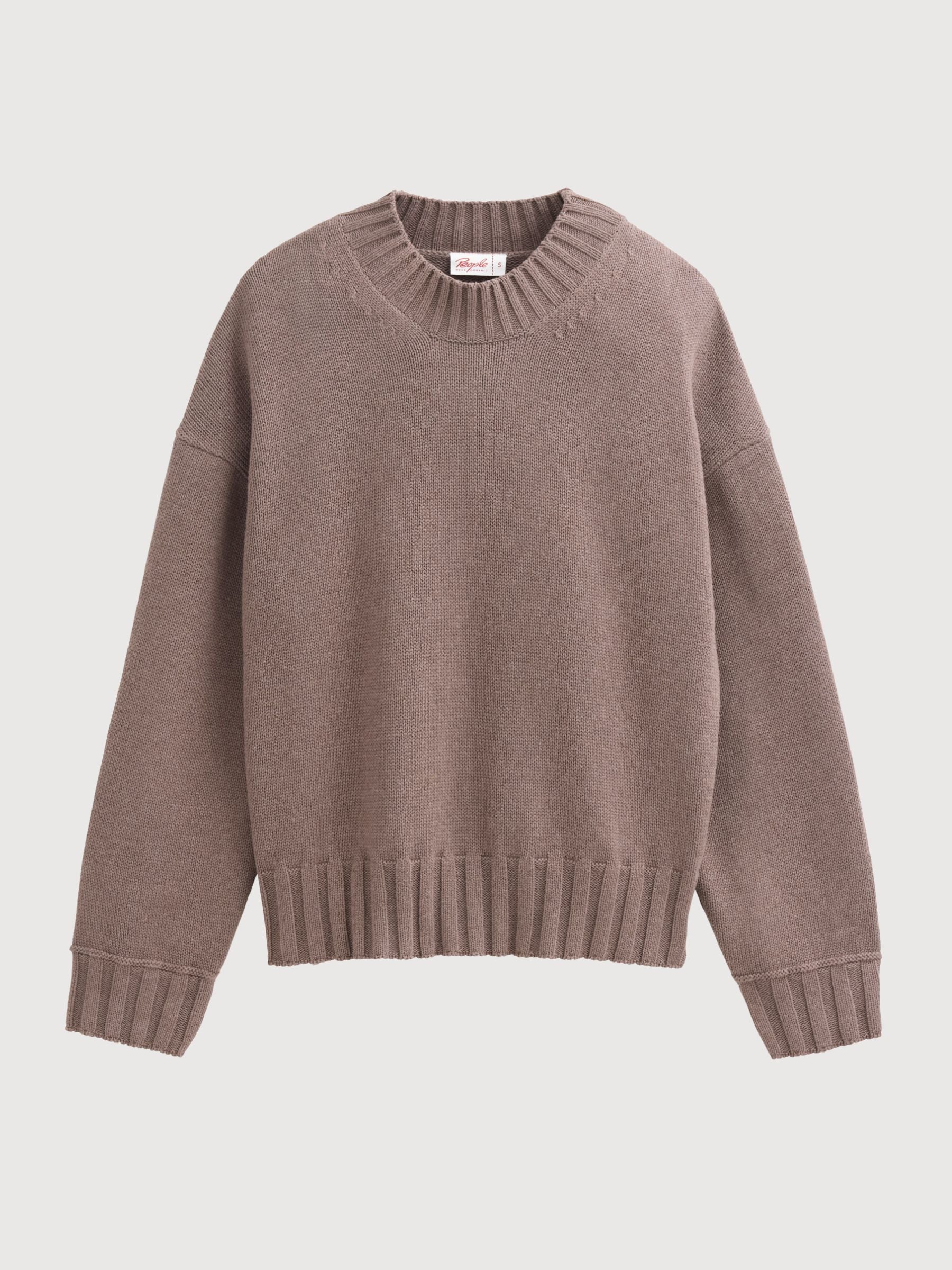Pullover Knit Brown Melange | PEOPLE WEAR ORGANIC