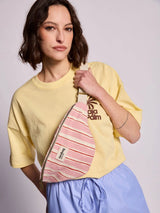 Marsupio Fanny Pack Olivia Righe Rosse E Rosa | Hindbag