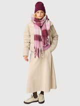 Scarf Fringe Red Check | Knowledge Cotton Apparel