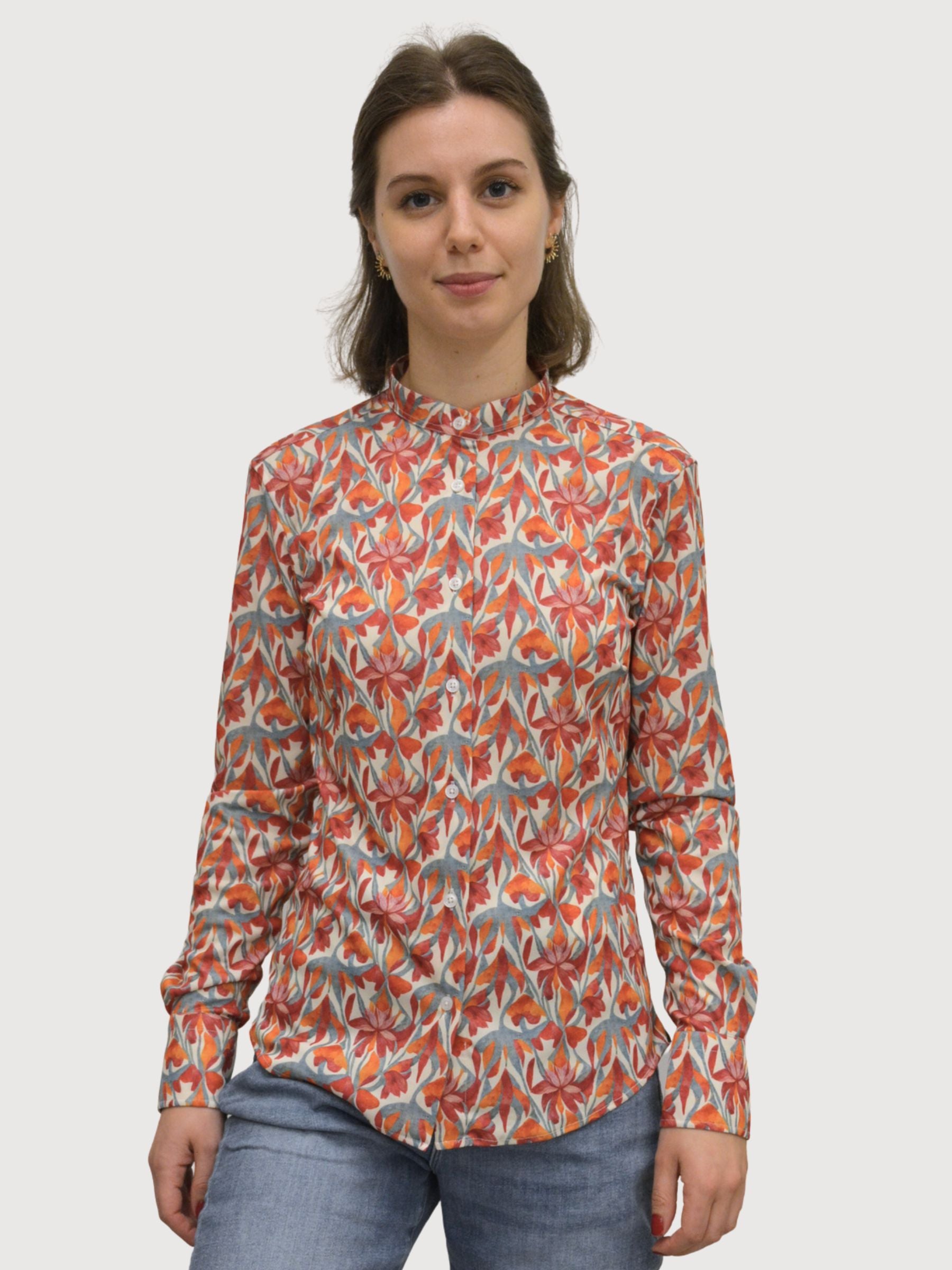 Shirt Collo Coreana F0860 Woman | Re-do-it