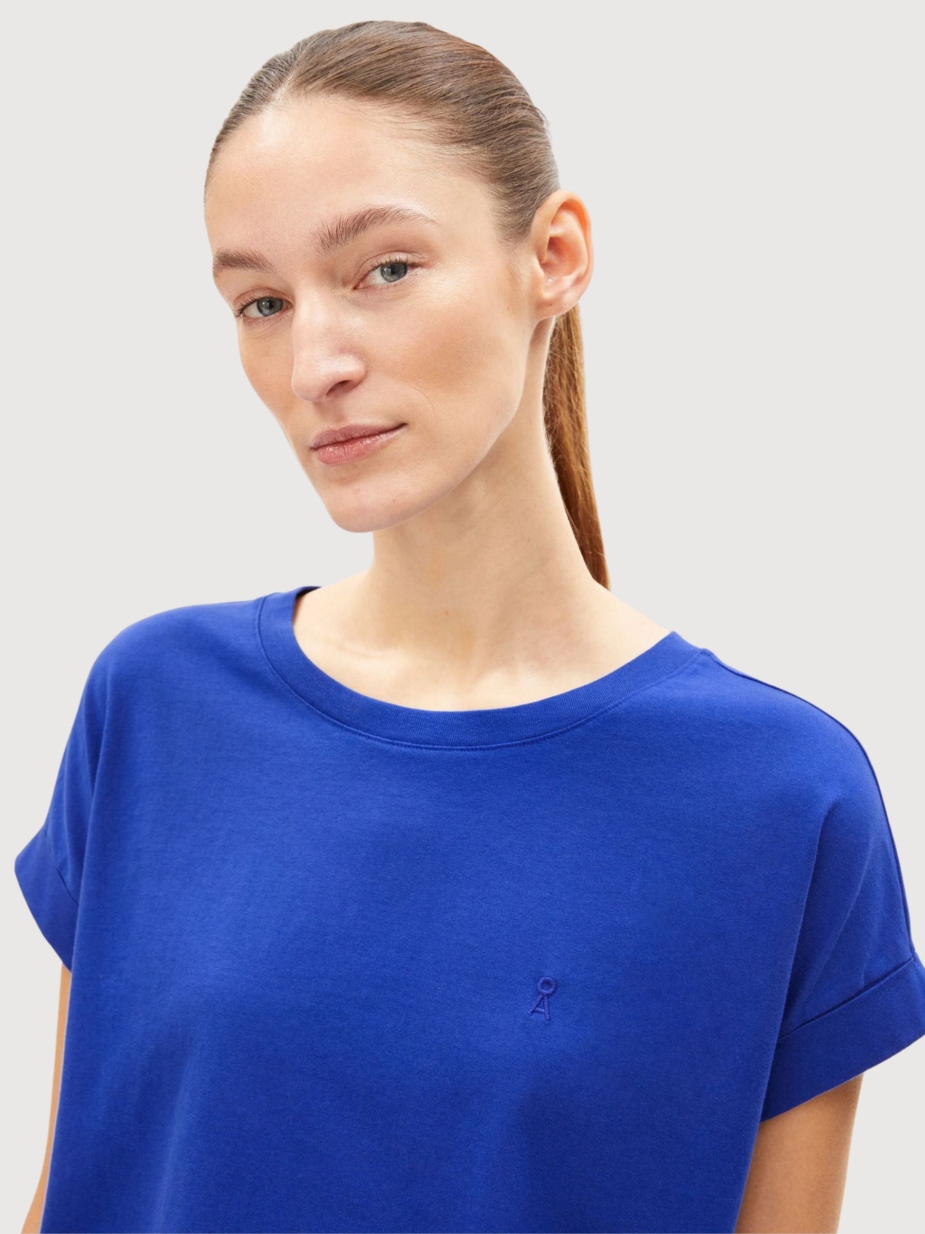 T-Shirt Idaara Stripes Dynamo Blue | Armedangels