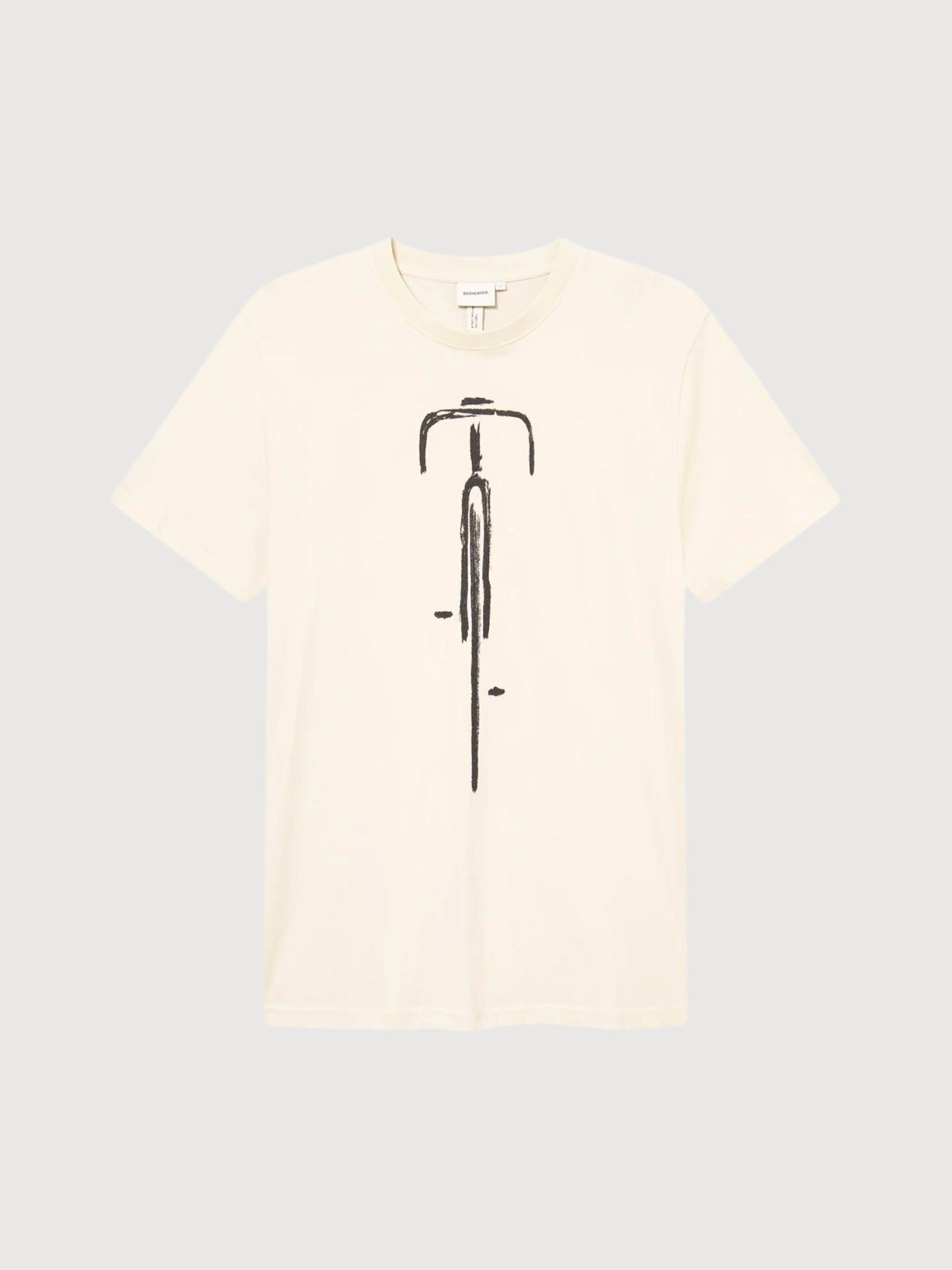 T-Shirt Stockholm Bike Front Oat Organic Cotton | Dedicated