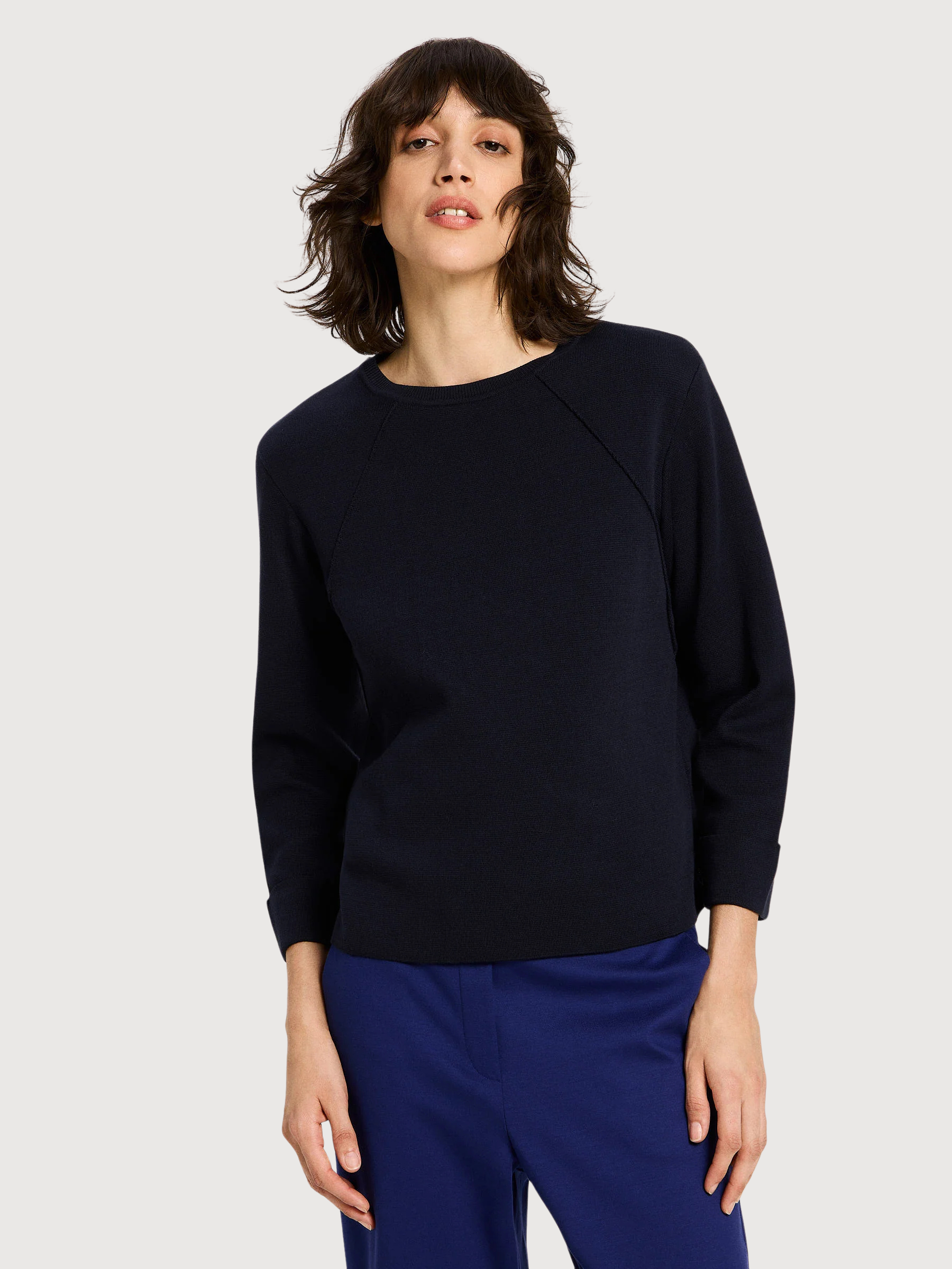 Pullover Milano Dunkelblau Damen Baumwolle | Lanius