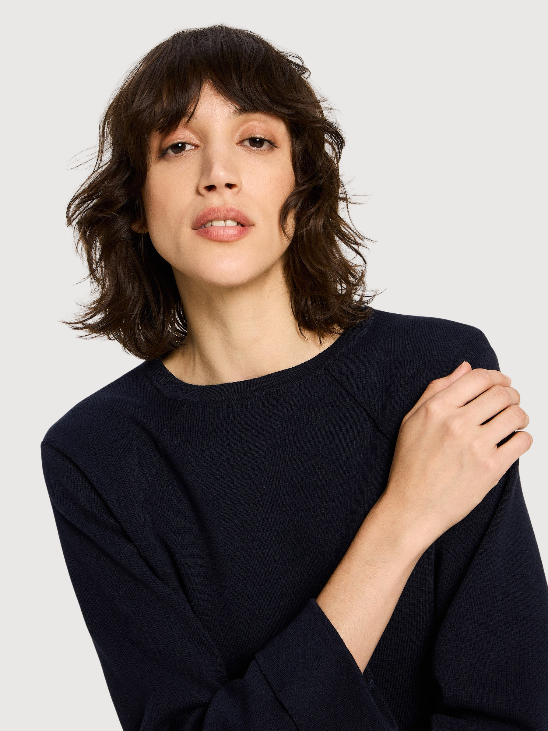 Pullover Milano Dunkelblau Damen Baumwolle | Lanius