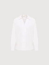 Bio-BaumWolle White Woman Blouse | Lanius