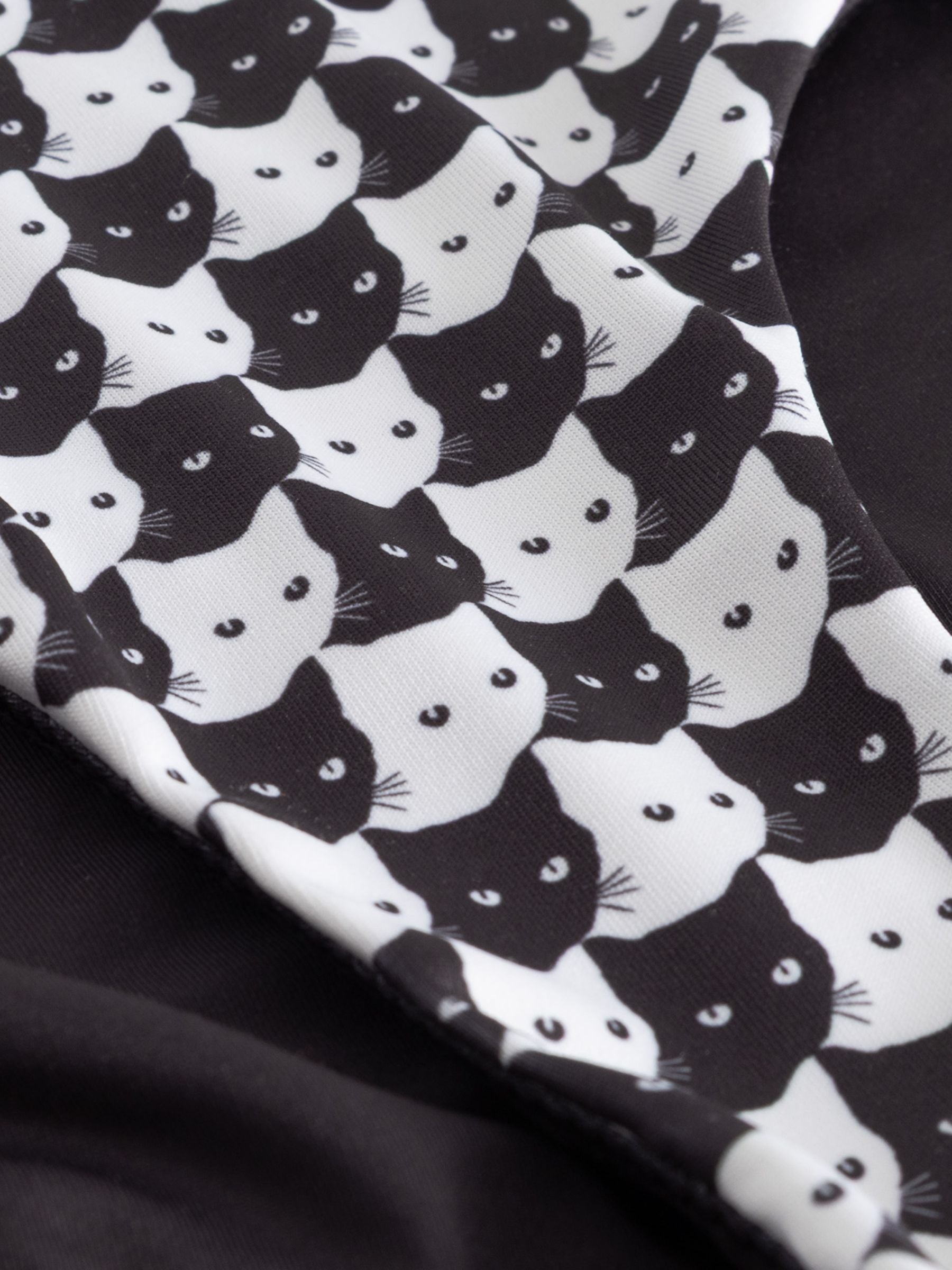 Bikini Pants Slite Pepita Cats Black | Dedicated