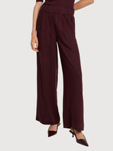 Trouser Wide-Leg Dark Red Woman | Lanius