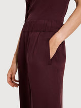 Trouser Wide-Leg Dark Red Woman | Lanius