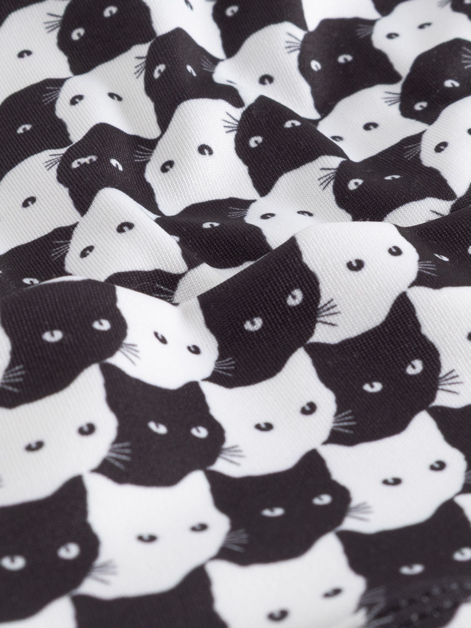 Bikini Pants Slite Pepita Cats Black | Dedicated