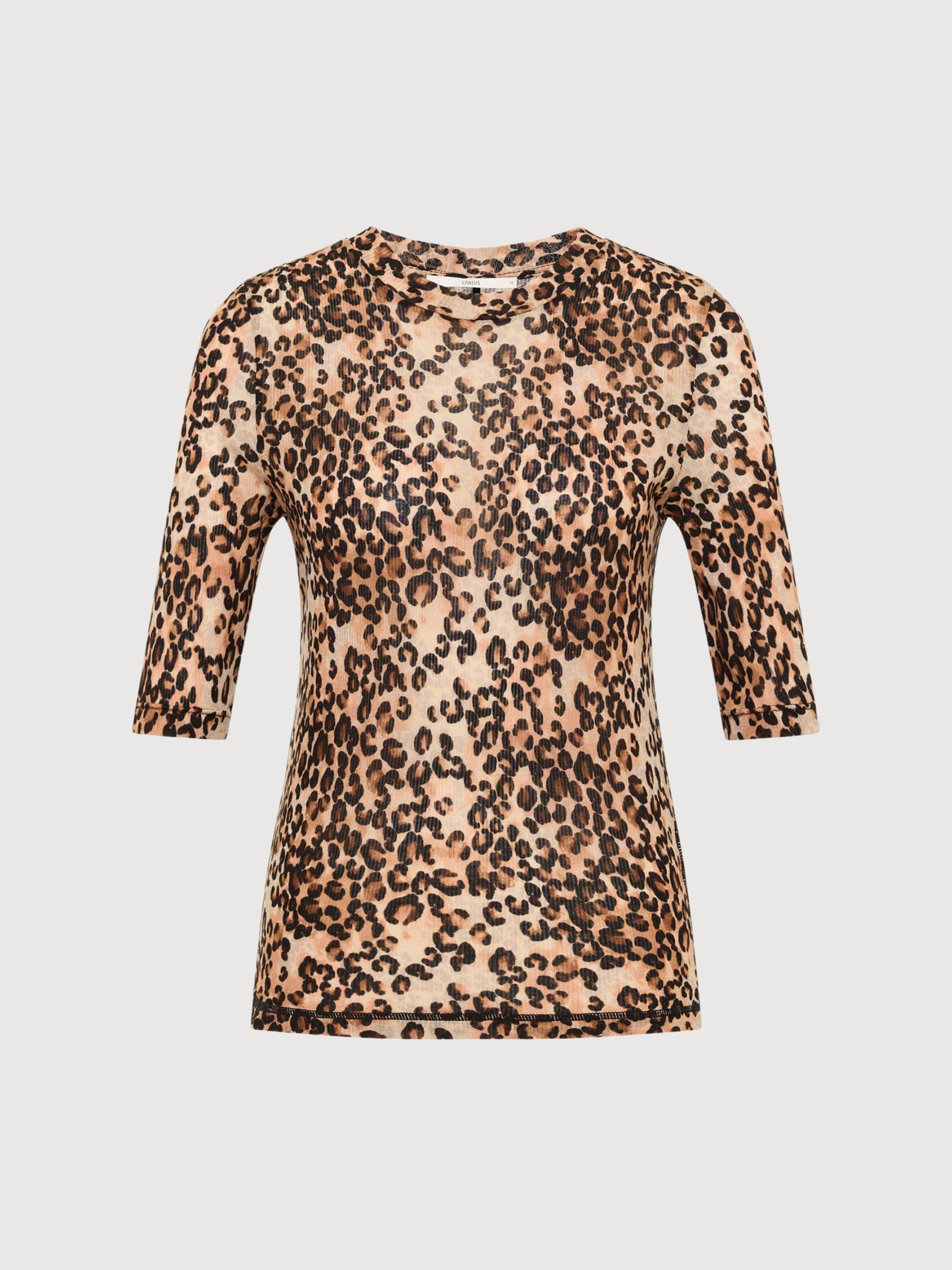 Stand-up shirt in Tencel leopard print | LANIUS