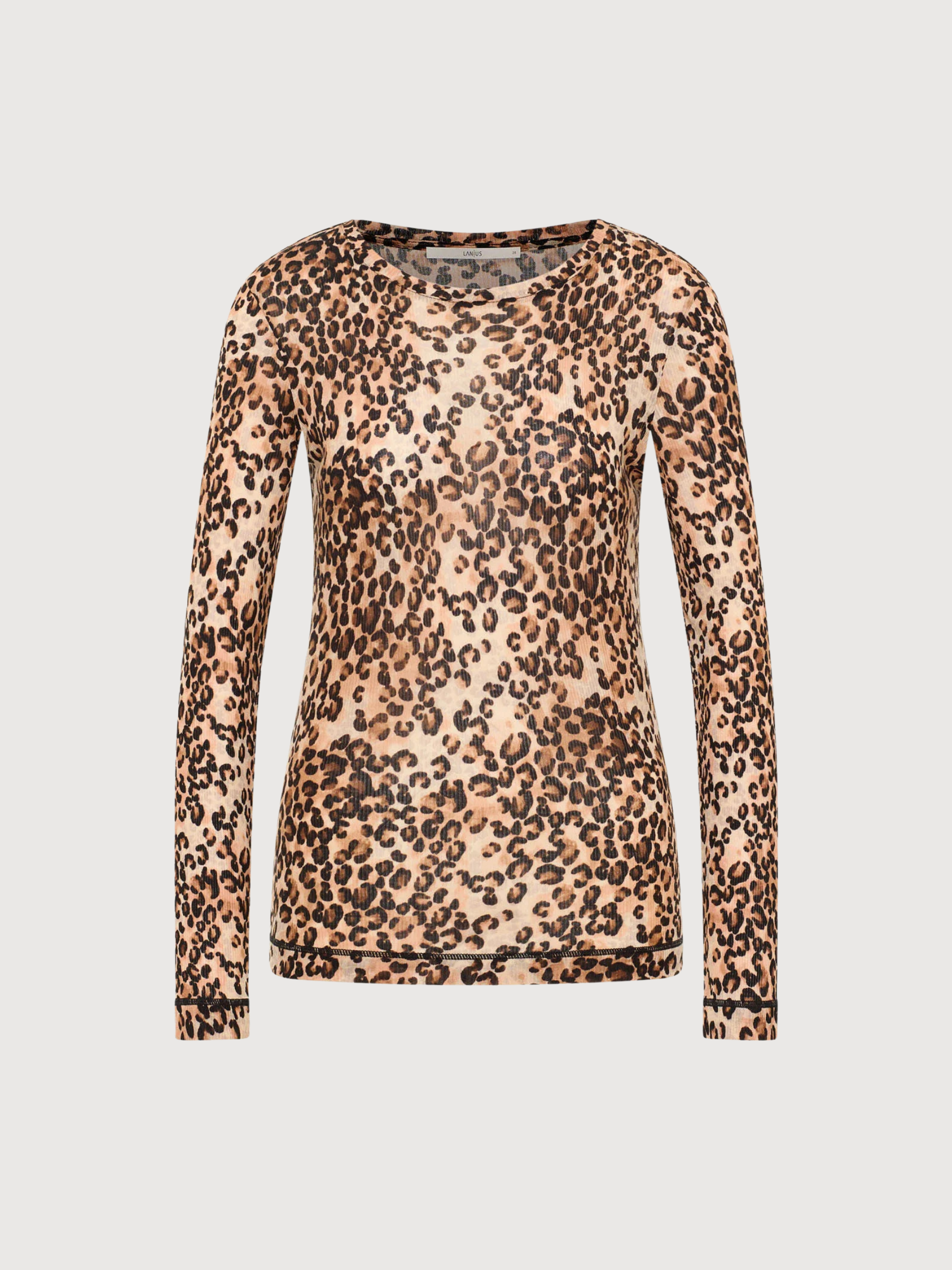Langärmliges Shirt aus Tencel mit Leopardenmuster | LANIUS