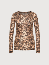 Langärmliges Shirt aus Tencel mit Leopardenmuster | LANIUS