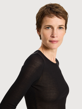 Shirt tencel black woman | LANIUS