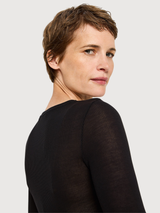Shirt tencel black woman | LANIUS